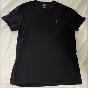 Ralph Lauren Polo Mens Shirt Large Crewneck Single Stitch Red Pony Logo